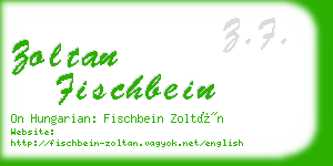 zoltan fischbein business card